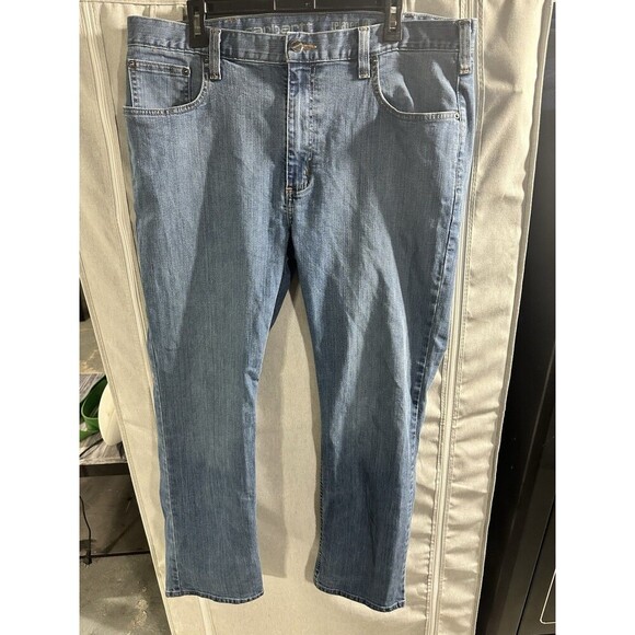 Carhartt Rugged Flex Relaxed Fit Medium Wash Blue Denim Men's Size 38 X 32 Jeans - Picture 2 of 7